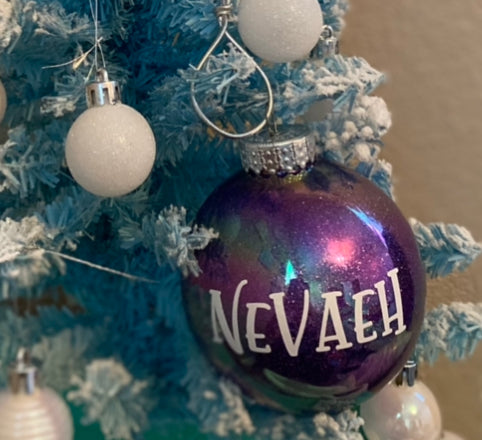 Glittered Name Ornament