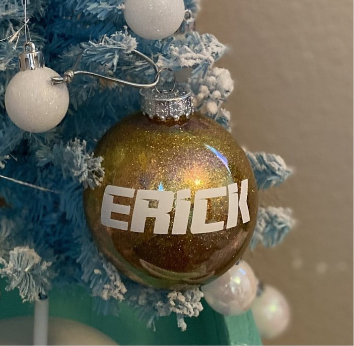 Glittered Name Ornament